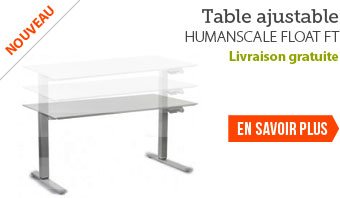 Table de bureau ergonomique ajustable - Humanscale Float