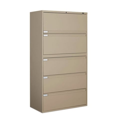Global Fileworks 9336P-5F1H Classeur latéral 5 tiroirs de 36po