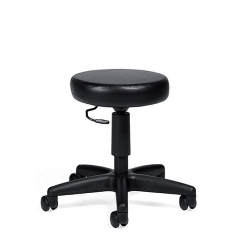 Global File Buddy 1105 Work stool - 5" pneumatic adj. - Leatherite - Black 70