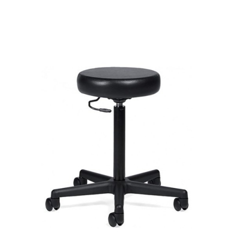 Global File Buddy 1110 Work stool - 10" pneumatic adj. - Leatherite - Black 70