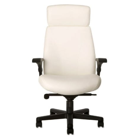 Nightingale Presider 7700D Executive office chair with head rest - Leather Princess Ivory