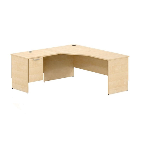 Lacasse Concept 300 ECD - Computer corner desk workstation with pedestal. LEFT HAND SIDE APPLICATION