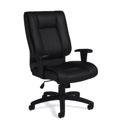 Global Ashmont MVL2780 Fauteuil directeur en cuir avec bras en "T"