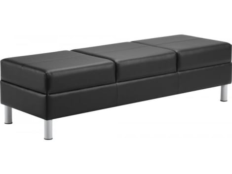 Global Citi 7894-TUN Three Seats Bench -Leather / Mock Leather
