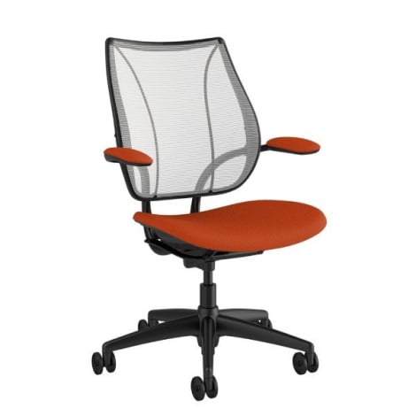 Humanscale Liberty - Graphite Frame - White Mesh - Corde4 Pumpkin CF86 Fabric