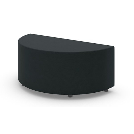 Global Craft MVL13008 - Half-Round Pouf- Black