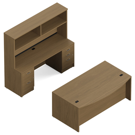 Global Newland NLP201 - Executive Bow Front Desk