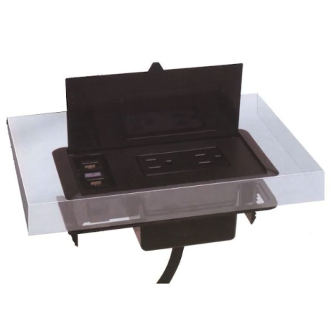 Global MSPDM Power and Data module block - 2 power and 2 data outlets