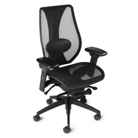 ergoCentric tCentric Hybrid Mesh - Ergonomic Chair - Black Frame