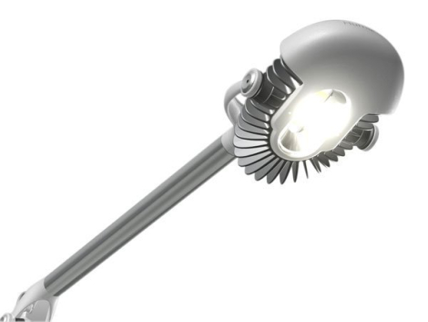 Détail de la lampe Element de Humanscale - Durée de vie de 50 000 heures - Argent