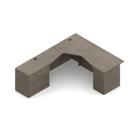 Global ZIRA - Computer desk suite for managers or executives ZL-19 -Left hand side application