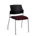 Global Sonic 6509 - Armless stacking chair - Tungsten - Ruby red