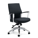 Global Accord 2671-4 Fauteuil de bureau basculant à dossier moyen - Fusain SL30