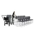 Global 6624 Chariot pour chaise empilable Duet - Noir - BLK