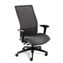 Global Loover 2661-8 Fauteuil synchro avec dos maillé et capteur de réglage - Fusain