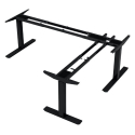 ErgoCentric UpCentric UP3L - L-Shape Electric Standing Desk Base - Black Frame