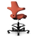 HAG Capisco 8106 - Chaise Haute pour Bureau Ergonomique - Bâti Noir - Tissu Expérience CSE29