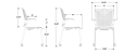 Chaise empilable Humanscale Cinto - Dimensions