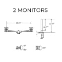 Workrite Conform Static Arm - 2 Monitors specs