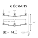 Workrite Bras Statique pour Écran - Conform - option 6 écrans