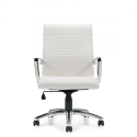 Global MVL11730 Ultra - High back tilter leather chair - BL28 white