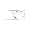 Workrite Solace - Corner Sit-Stand Converter - Dimensions