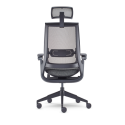 Equation Ergonomic Chair - Rear view, black frame, Nightlife mesh, headrest