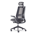 Equation Ergonomic Chair - Rear view, black frame, Nightlife mesh, headrest