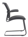 Nightingale Chaise d'Invité & Dos en Mesh - OXO 65 - Noir - Vue de côté