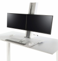 Humanscale QuickStand - Fixed to height adjustable desk converter - Double - Platform down