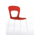  Magnuson Group Chaise d'Intérieur-Extérieur - RIVISTA - Rouge et insertion blanche