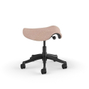 Humanscale Pony Saddle - Coda 2 Laine Rose Argile CD11 - Base graphite - Ajustable en hauteur sur 5
