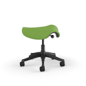 Humanscale Pony Saddle - Lotus Vinyle Vert K459 - Base graphite - Ajustable en hauteur sur 5