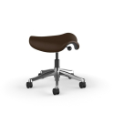 Humanscale Pony Saddle - Ticino Cuir Canyon TL22C - Base Aluminium
