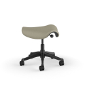 Humanscale Pony Saddle - Ticino Cuir Galet TL11Y- Base graphite - Ajustable en hauteur sur 5