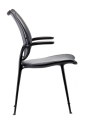 Humanscale Liberty guest chair - Black frame - Platinum mesh - Side view