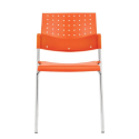 Global Stacking Plastic Chair - Sonic 6508 - Chrome - Carrot