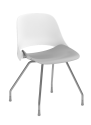 Humanscale Chaise d'Appoint - Trea - Quatre pattes (métal satiné) & patins