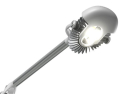 Détail de la lampe Element de Humanscale - Durée de vie de 50 000 heures - Argent