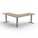 ErgoCentric UpCentric UP3L - Silver Base - Sap Walnut Top