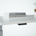 ErgoCentric UpCentric UP3L - Executive Standing Desk - Silver Base - Designer White Surface