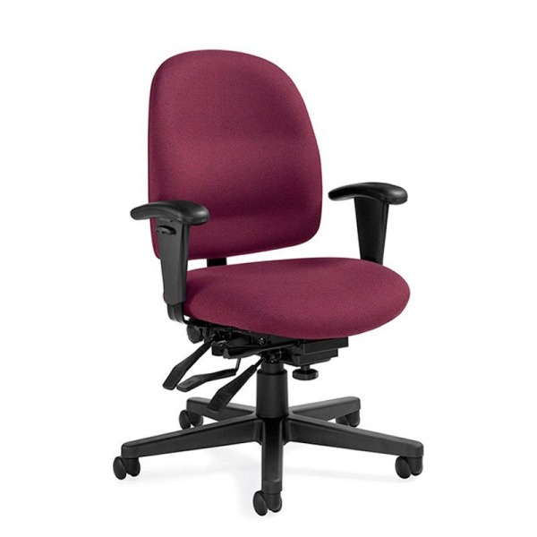 Global Granada 3212 - Chaise de bureau multi-fonctions - Silhoutte Bordeaux SL32