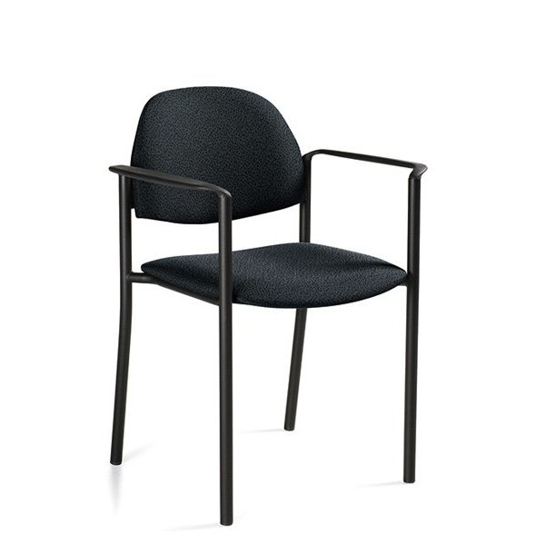 Global Comet 2171WS Stacking Arm Chair - Sprinkle - Black S110