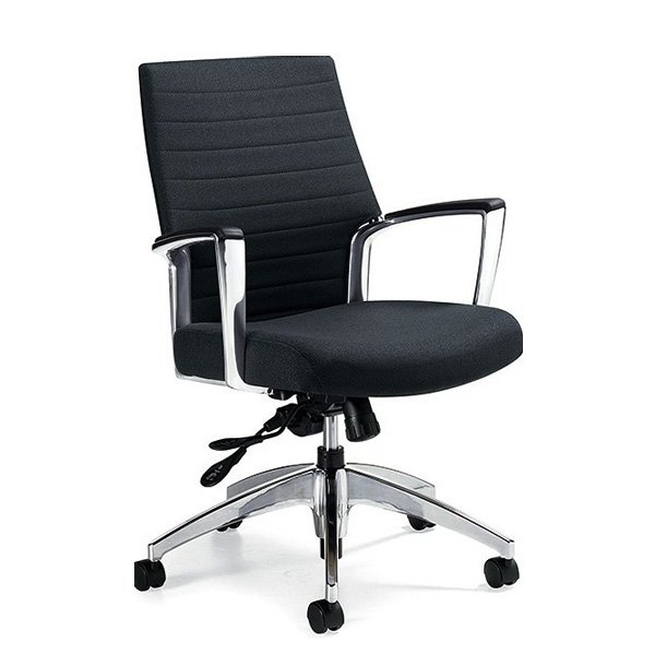 Global Accord 2671-4 Fauteuil de bureau basculant à dossier moyen - Fusain SL30