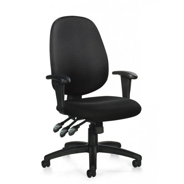Global Six - OTG11613B - Ergonomic Chair with T-arms