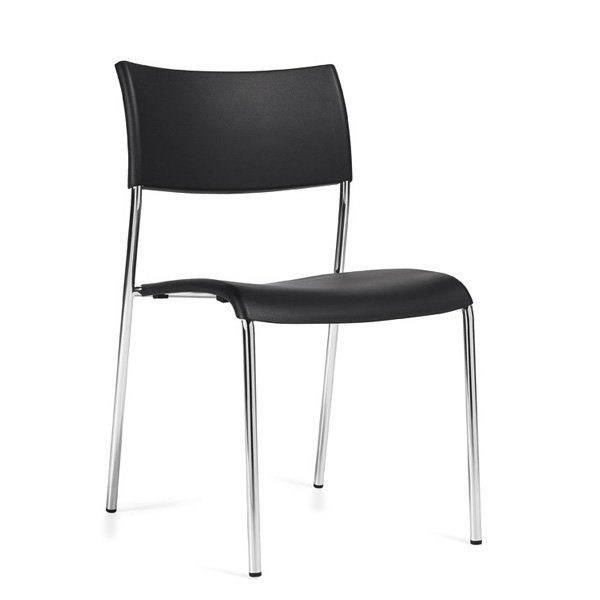 Global Dori OTG1211BK Stacking armless chair