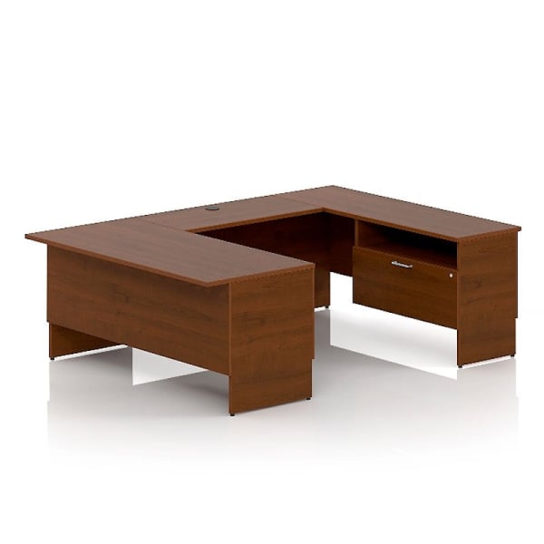 Lacasse Concept 300 LC300-WC - U shape workstation with pedestal and filing cabinet - Front view. Right hand side application