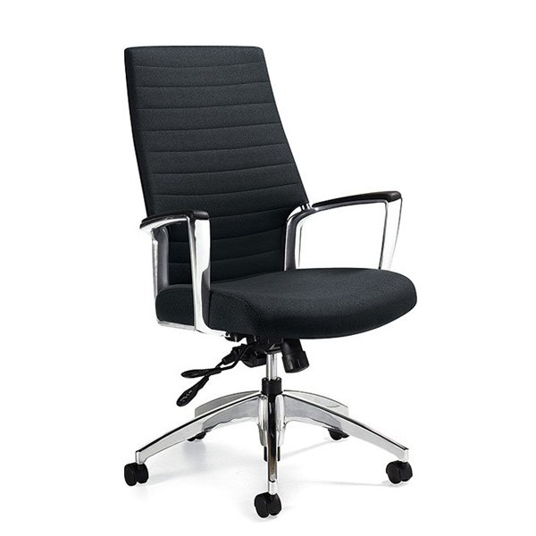 Global Accord 2670-4 Fauteuil basculant à haut dossier - Fusain SL30