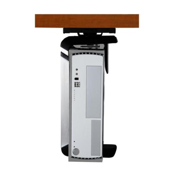 Humanscale CPU600 One-Touch Swivel-Slider Motion CPU Holder - Black accents