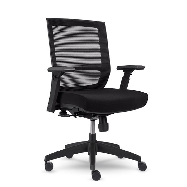 Allseating Chaise d'Ordinateur - Entail - Bâti, maille, tissu et base noire 